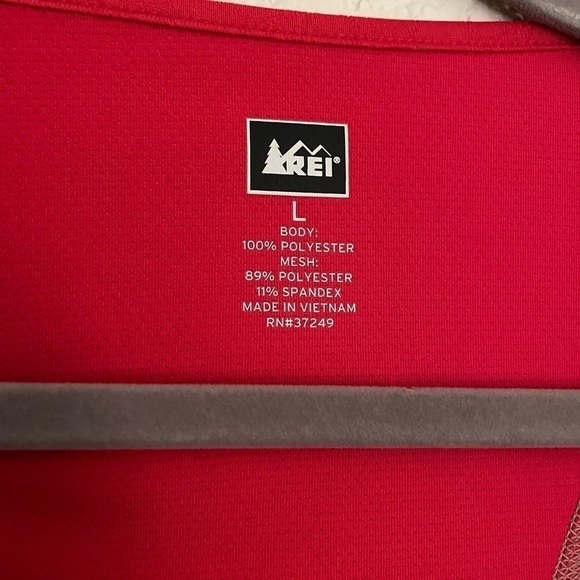 REI Women’s Fleet Crew Top L Red - Picture 6 of 8